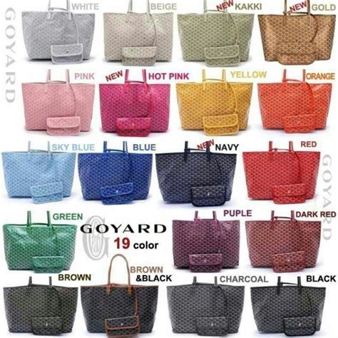 goyard colors|goyard handbags colors.